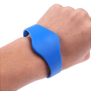 PULSEIRA RFID DE 13.56MHZ PULSEIRA DE SILICONE AZUL