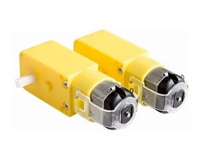 2 X MOTOR DC 3-6V COM CAIXA DE REDUÇÃO EIXO DUPLO * SEM RODA