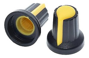 KNOB PARA POTENCIOMETRO WH148 15X17mm - AMARELO