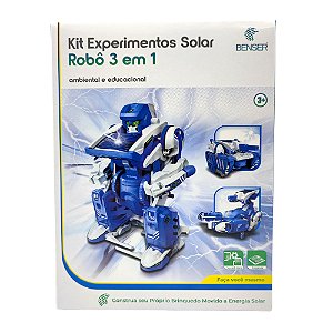 KIT EXPERIMENTOS SOLAR 3 EM 1 - TRANSFORMES - COM INMETRO MANUAL EM PORTUGUES