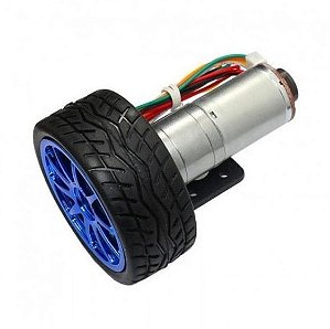 MOTOR DC 6V COM REDUCAO 280RPM ENCODER E RODA