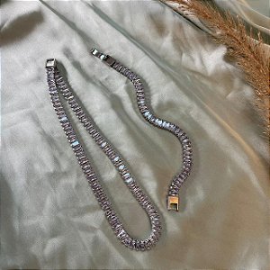 CHOKER BAGUETE RODIO BRANCO CELEBRAR