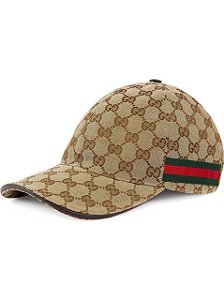 Boné Gucci Marrom Faixa Lateral Marrom Claro