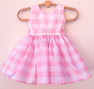 Vestido infantil especial mundo rosa - Oi Barbie - ULTIMAS UNIDADES