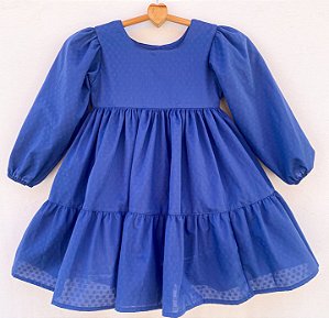 Vestido infantil Coleção de inverno Um Sonho - Charlotte azul de inverno