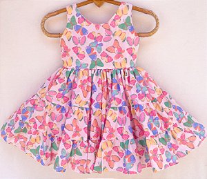 Vestido infantil Coleção Sol de verão - Borboleta ao sol