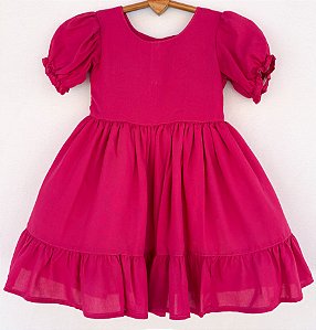 Vestido infantil Coleção de inverno Abraço - Abraço pink