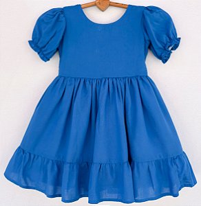 Vestido infantil Coleção de inverno Abraço - Abraço Azul turquesa