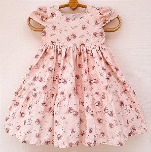 Vestido infantil Coleção Colorê - Charlotte com joaninha