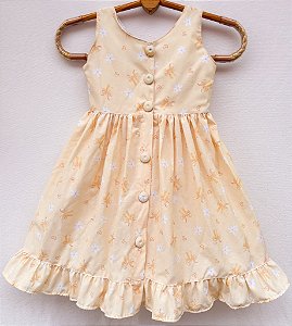Vestido infantil Coleção Colorê - Laços amarelo