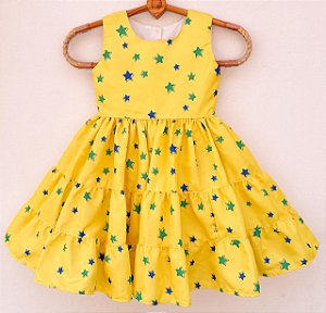 Vestido infantil Coleção Como Criança - Brasilidade para copa