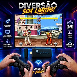 Console Retrô 10.000 Jogos Vídeo Game Stick PS1 ATARI CPS FC GBA GB GBC MD e SFC