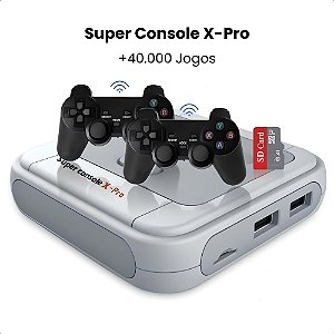 Super Console X 40.000 Jogos Retrô GBA PSP PS1 N64 NDS ATARI Com cartão Micro SD de 128GB