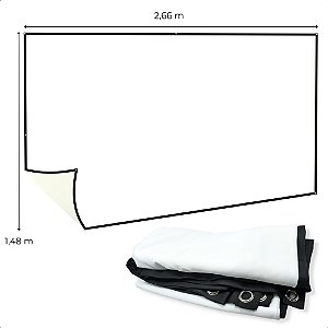 Tela Para Projetor 16:9 120 Polegadas Salange Com Furos Branca