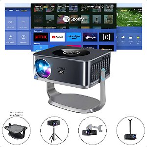 Projetor XIWBSY T04B 30000 Lumens Full HD Com Android Espelhamento Bluetooth Wifi + Suporte Para Projetor