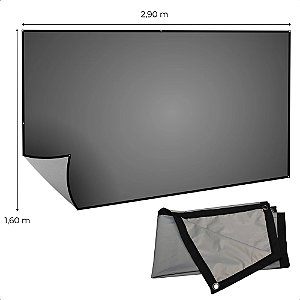 Tela Reflexiva Para Projetor 16:9 130 Polegadas Salange Com Furos Cor Cinza