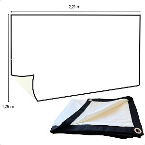 Tela Reflexiva Para Projetor 16:9 100 Polegadas Salange Com Furos Cor Branca
