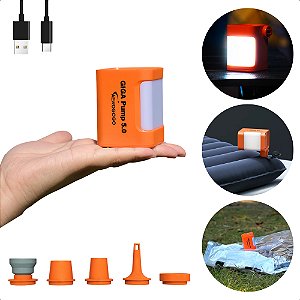 Bomba Aerogogo Giga Pump 5.0 Infla e Desinfla Com Lanterna Para Sacos a Vácuo Bola de Yoga Brinquedos Infláveis