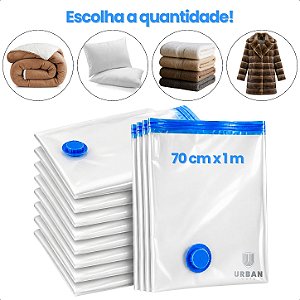 Kit Sacos a Vácuo 70x100cm Organizador de Edredom Queen Cobertores Grandes Mantas Grossas Travesseiros Roupas de Inverno
