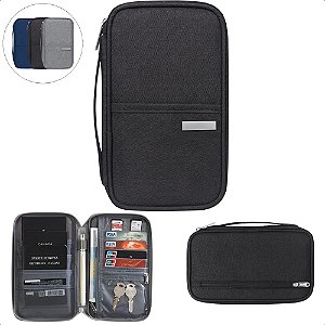 Case Organizador Passaporte Carteira Oxford Médio Impermeável