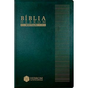 Bíblia Hebrom com Espaço para Anotações - Capa Verde (NAA)