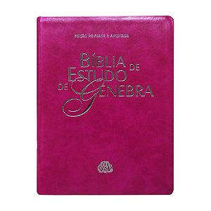 Bíblia De Estudo ARA Genebra Capa Rosa Luxo