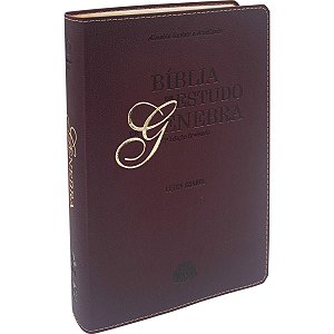 Bíblia de Estudo de Genebra letra grande - Bordô