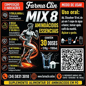 Mix 8 aminoácidos essenciais