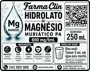 Hidrolato de Magnésio Muriático PA