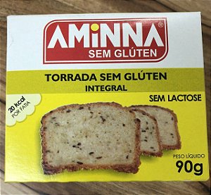 Torrada Integral sem glúten Aminna 90 g