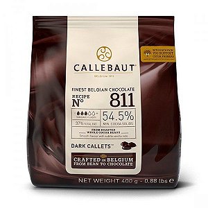 CHOCOLATE BELGA AMARGO 54,5% (811) - 400G - CALLEBAUT