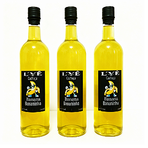Kit 3  Cachaça  Banana Bananinha Artesanal Premium- Lyê Bebidas