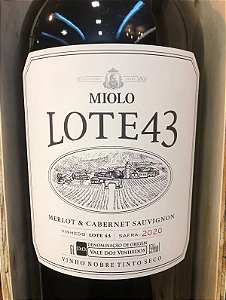 Vinho Miolo Lote 43 2020 - 6000ml