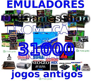 Emuladores Atari Nes Snes Megadrive Ps1 Ps2 Neogeo Arcade Atari 800 +31000 jogos para PC ou Notebook