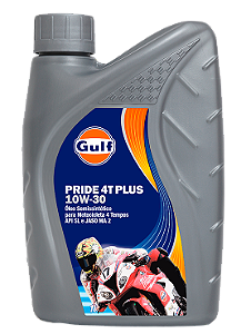 GULF PRIDE MOTO 4T PLUS - SL 10W30 - JASO MA2 - SEMI SINTÉTICO - ( 24 X 1 LT )