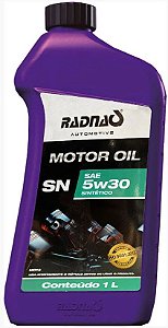 RADNAQ MOTOR OIL - SN 5W30 - SINTÉTICO - ( 12 X 1 LT )