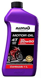 RADNAQ MOTOR OIL - MOTO 4T SL 20W50 - MINERAL - ( 24 X 1 LT )