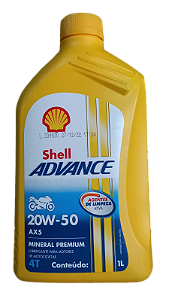 SHELL ADVANCE MOTO 4T - SL 20W50 - JASO MA - MINERAL - ( 12 X 1 LT )