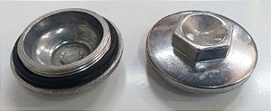 Bujão da Tampa de Válvulas do Motor - MOTO HONDA XLX, ( Em alumino, c/ anel de vedação ).