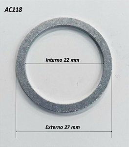 Arruela de vedação para bujão de cárter  - Linha FIAT DUCATO ( Alumínio Lisa )