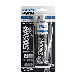 Silicone Acético Alta Temperatura TEK BOND - PRETO