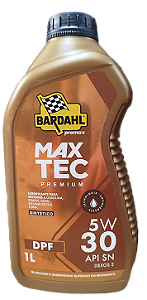 Bardahl Maxtec SN 5W30 - Sintético - Diesel Leve com DPF / Dexos 2 - ( 24 x 1 Litro )
