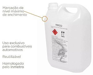 Galão de Emergência 5 Litros - Bocal 35 mm ( Certificado Inmetro ).