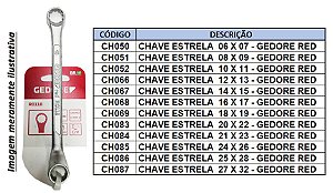 Chave Estrela 6 X 7 mm - GEDORE RED
