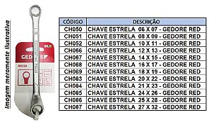 Chave Estrela 14 X 15 mm - GEDORE RED