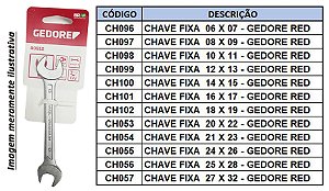 Chave Fixa 8 x 9 mm - GEDORE RED