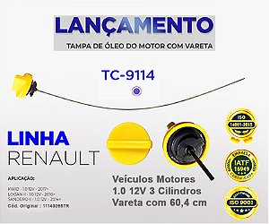TC9114 - TAMPA CLICK DE ÓLEO COM VARETA