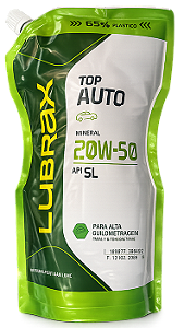 LUBRAX TOP AUTO SL 20W50 MINERAL - EMBALAGEM FLEXIVEL