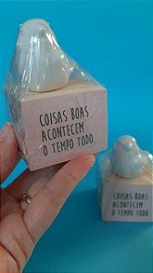 Escultura Toquinho Passarinho - Coisas boas acontecem o tempo todo