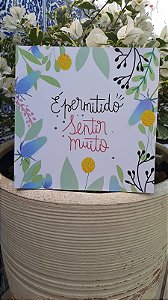 Placa Decorativa - É permitido sentir muito🌷